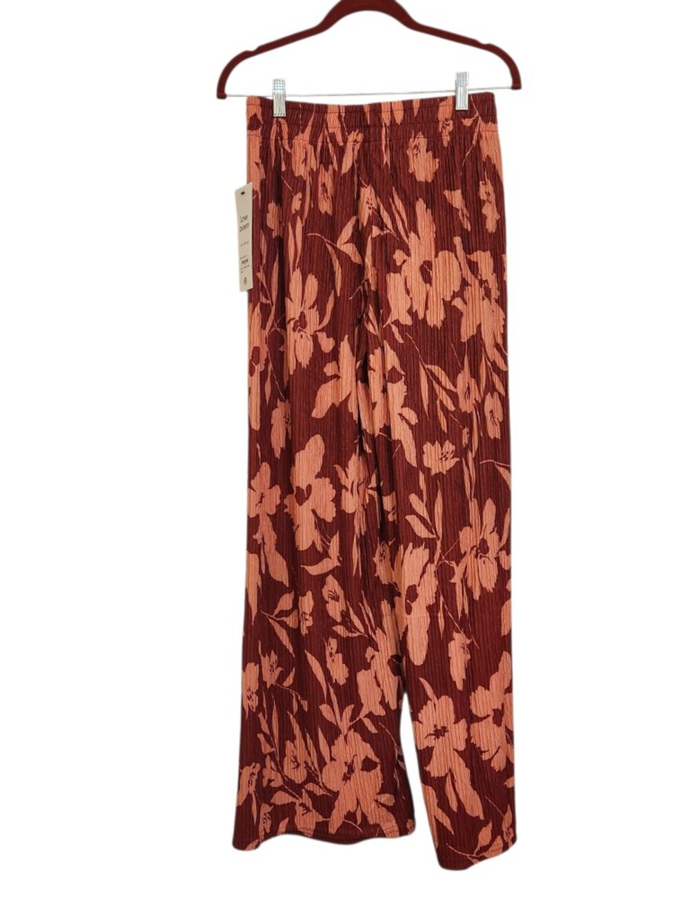 Women’s Wide Leg Floral Pants - Pink Floral - Picture 8 of 13
